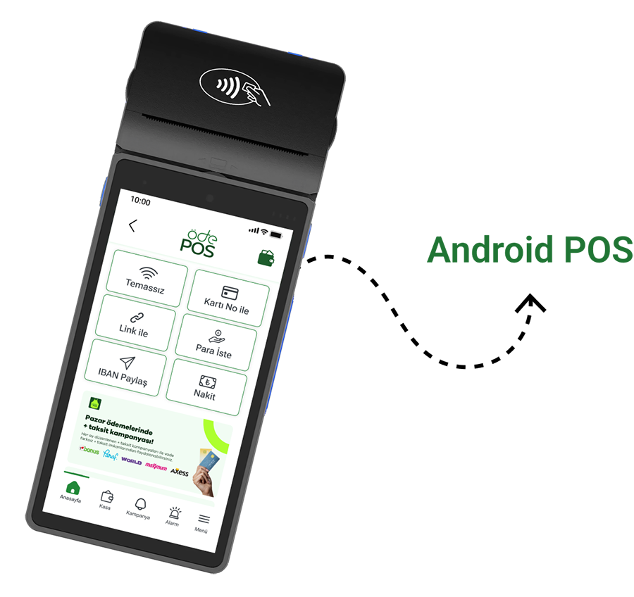 Android POS Seçeneğiyle